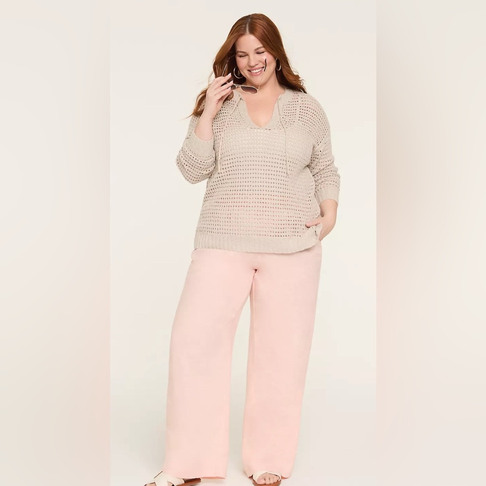 Lane Bryant Peach Wide Leg Pants - Picture 3 of 4